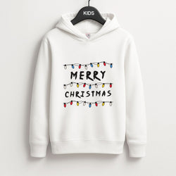 Merry Christmas String Lights Kids Hoodie