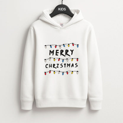 Merry Christmas String Lights Kids Hoodie