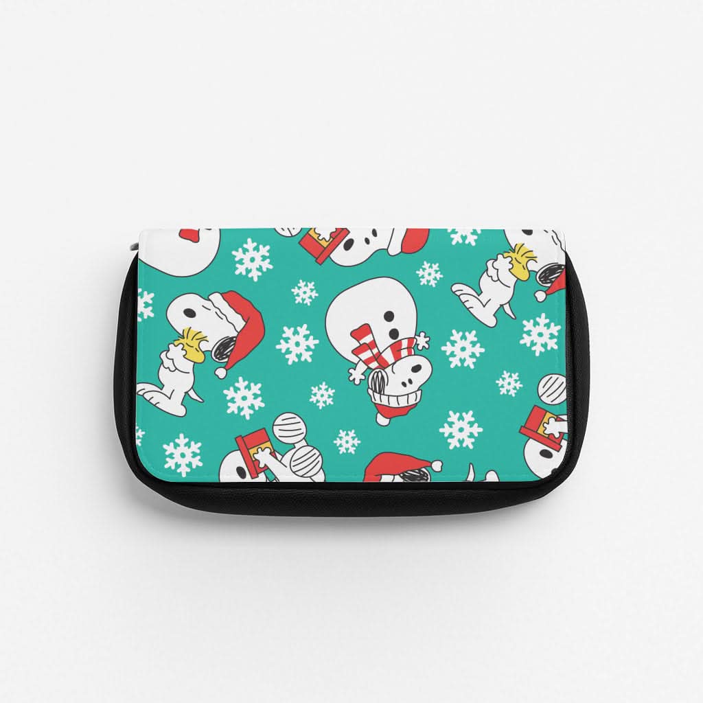 Christmas Cartoon Beagle Pattern Pencil Case