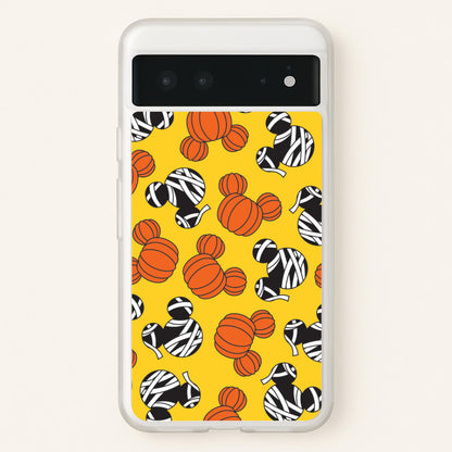 Pumpkin And Mummy Mouse Pattern Google Pixel 6 Case