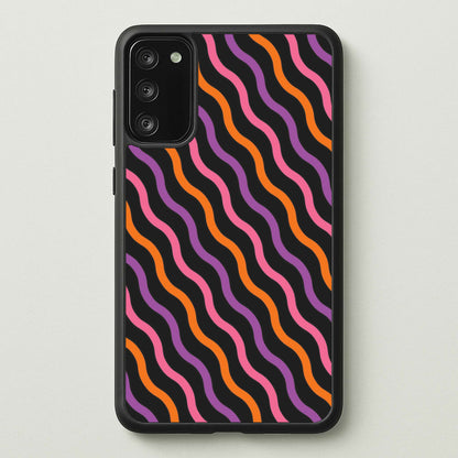 Wavy Abstract Halloween Pattern Galaxy A41 Case