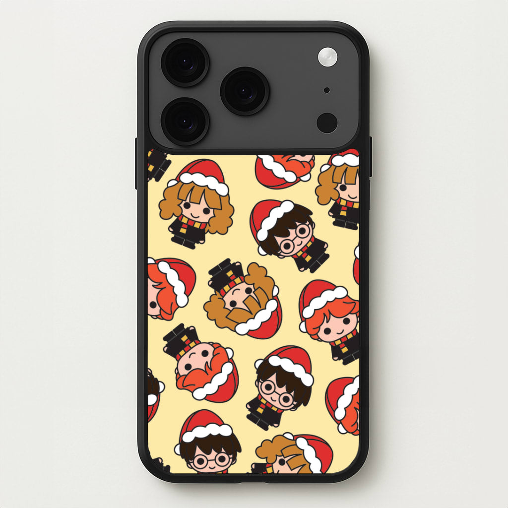 Wizards With Christmas Hats Pattern iPhone 17 Pro Case