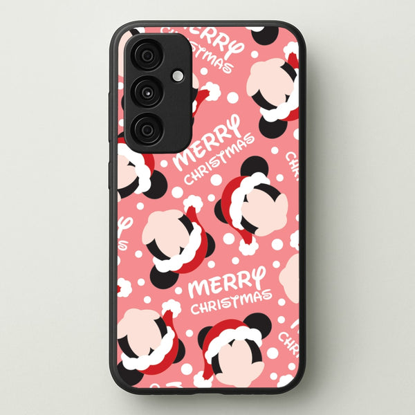 Merry Christmas Cartoon Mouse Pattern Galaxy A15 Case