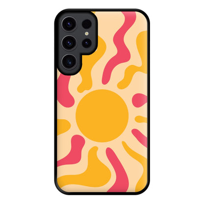 Yellow And Pink Abstract Sun Galaxy S23 Ultra Case