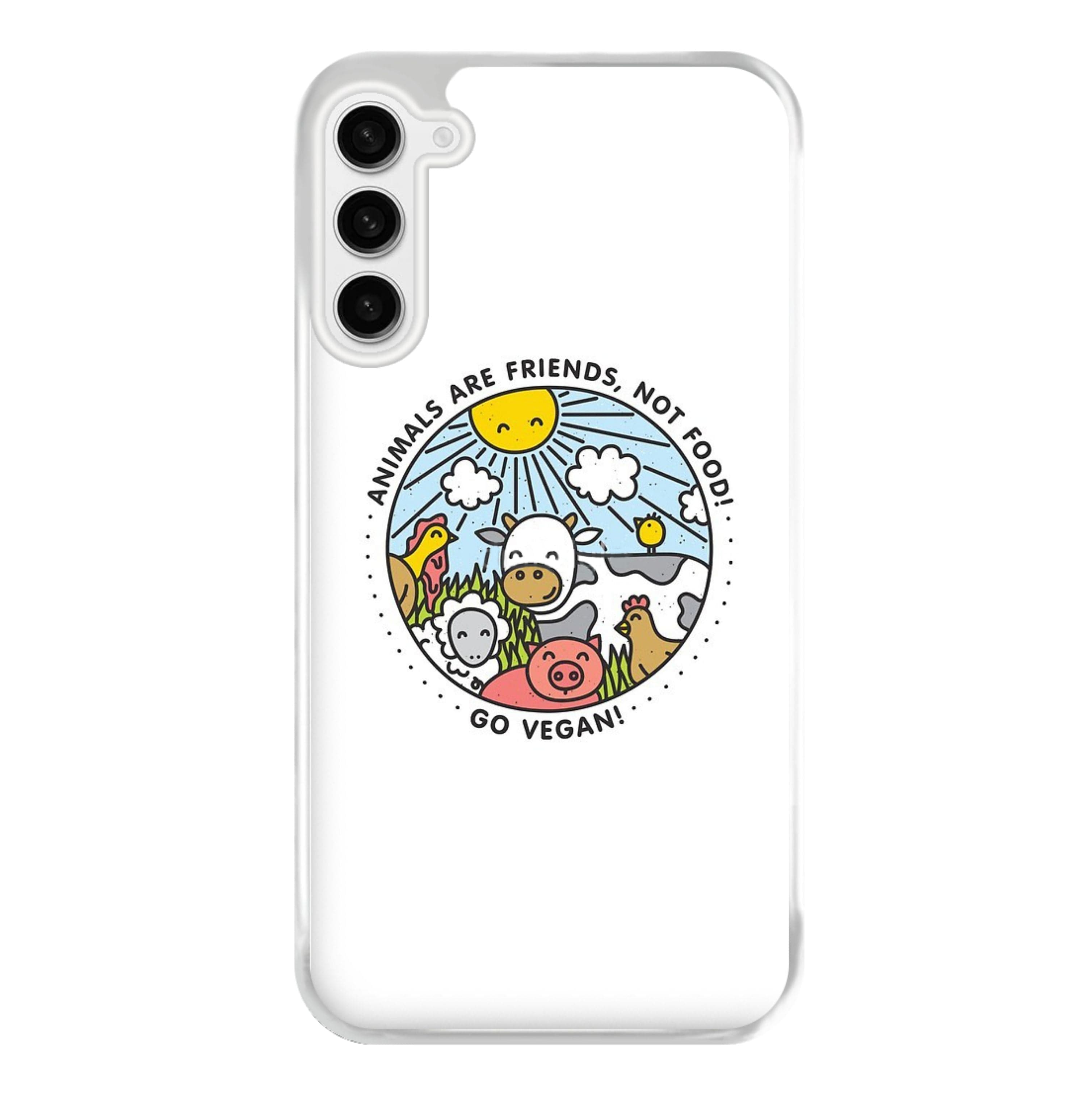 Animals Are Friends, Not Food - Vegan Phone Case