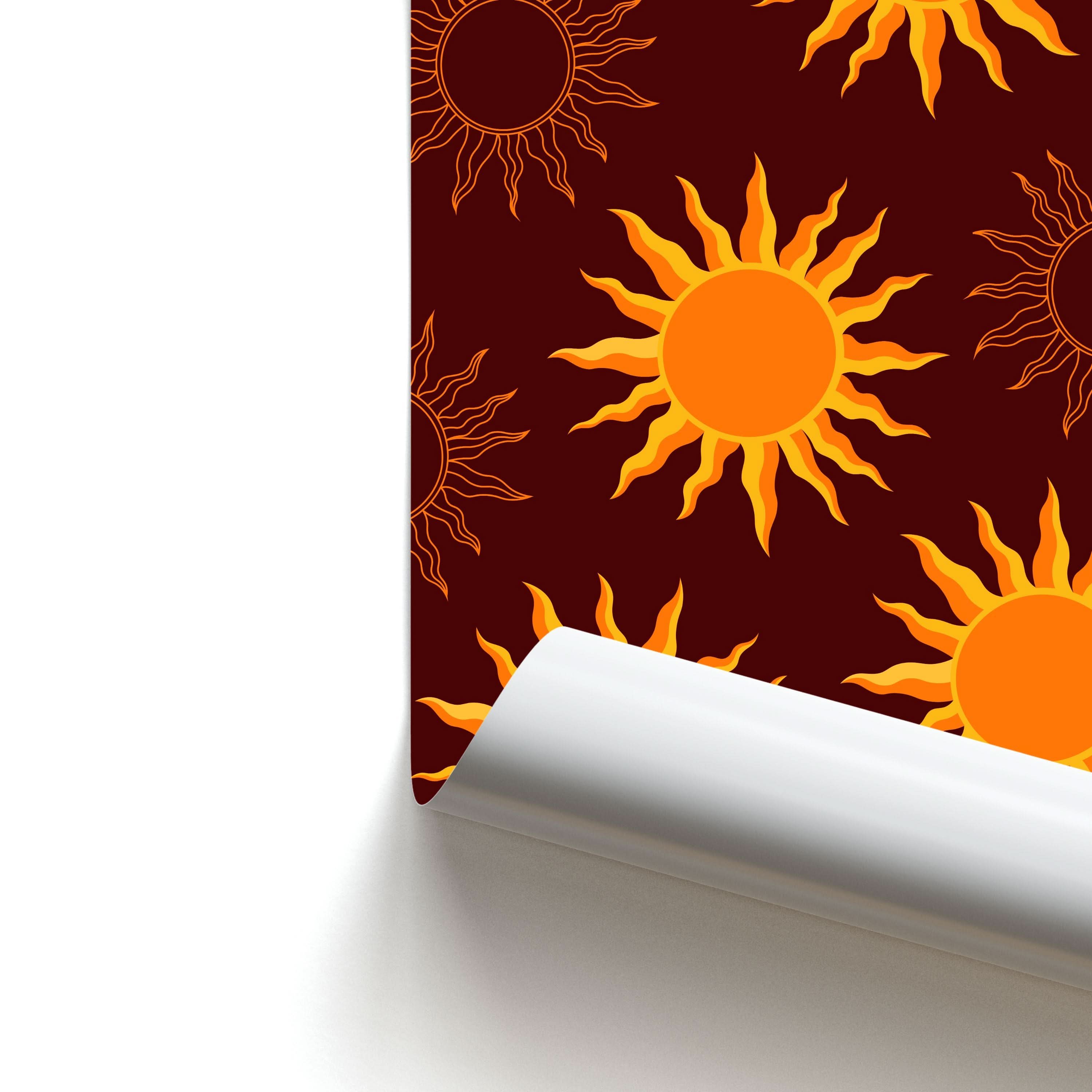 Vintage Sun Pattern Poster