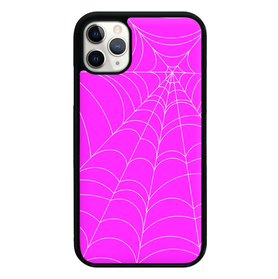 Pink Cobwebs Pattern Phone Case