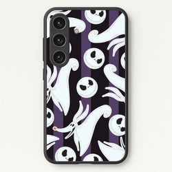 Skeleton Dog And Face Pattern Galaxy S24 Plus Case