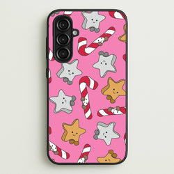 Pink Christmas Plushies Pattern Galaxy A16 Case