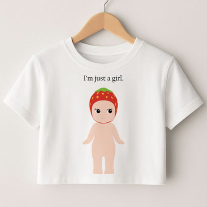 I'm Just A Girl Crop Top