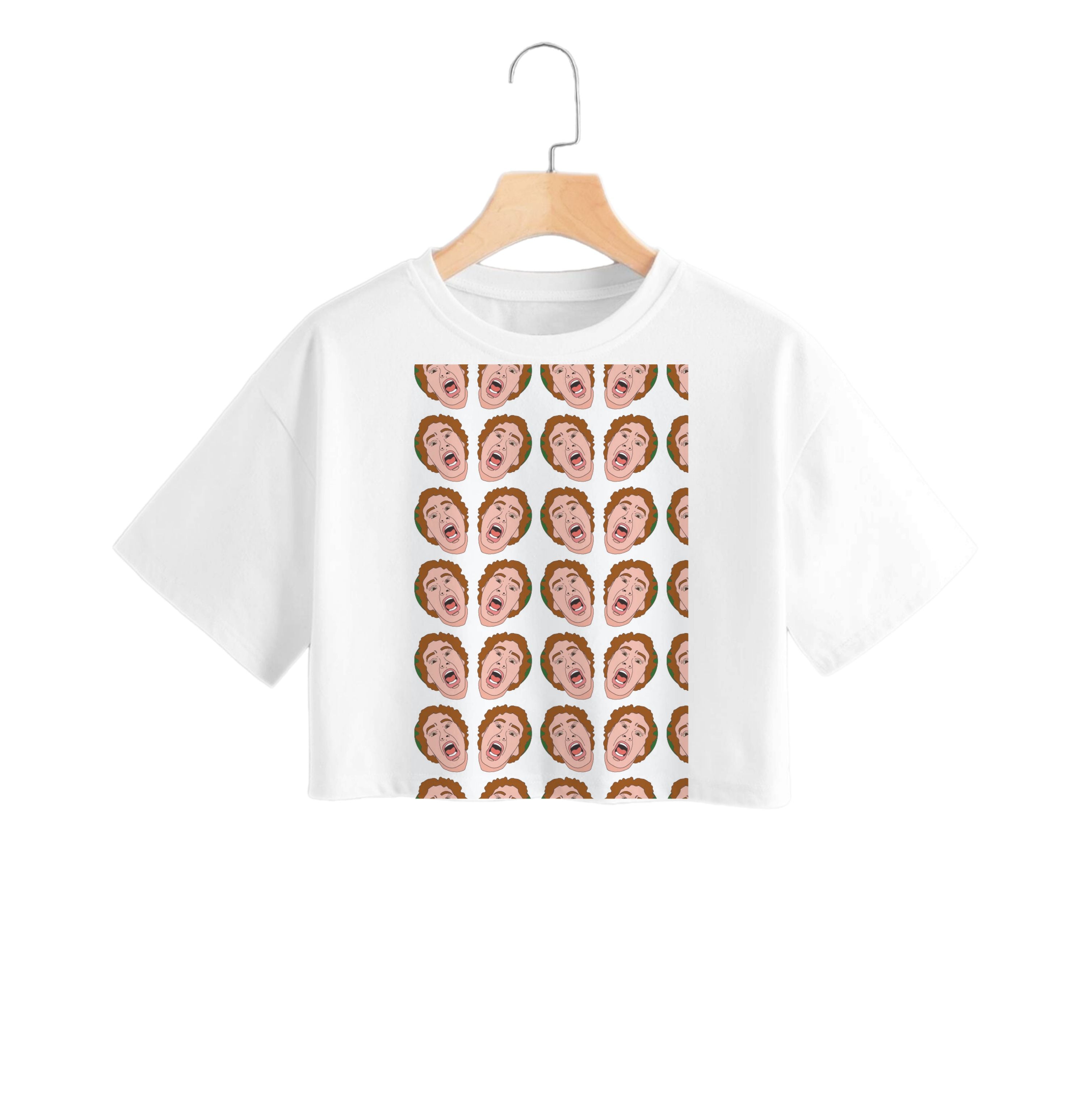 Buddy Face Pattern - Elf Crop Top