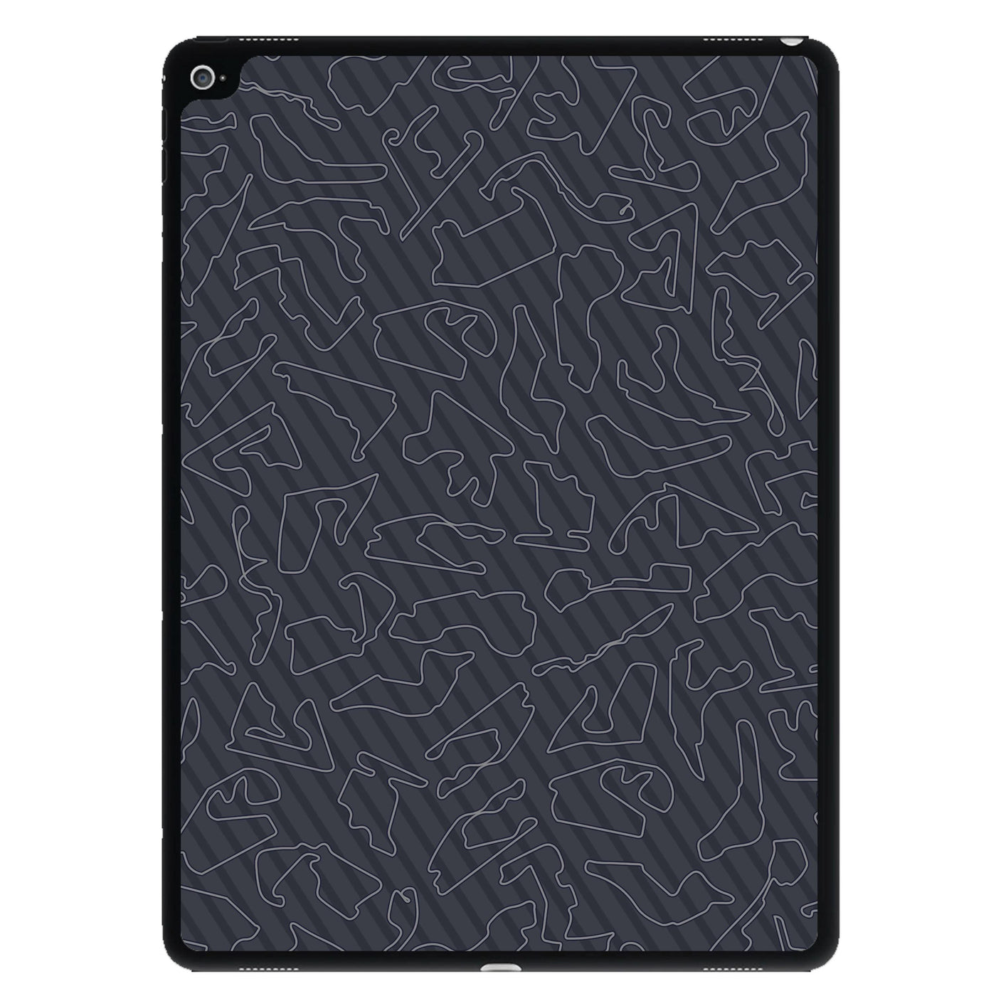 Track Outlines Gray iPad Case