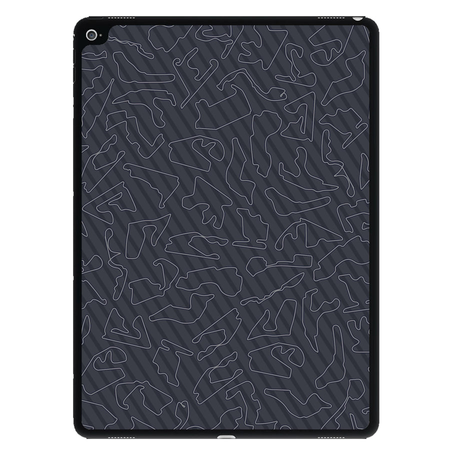 Track Outlines Gray iPad Case