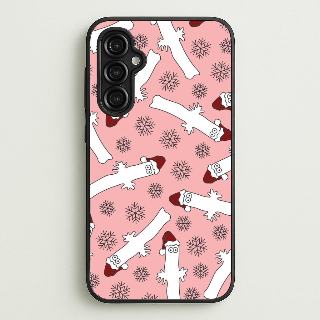 Wiggly Moom Xmas Hat Pattern Galaxy A14 Case