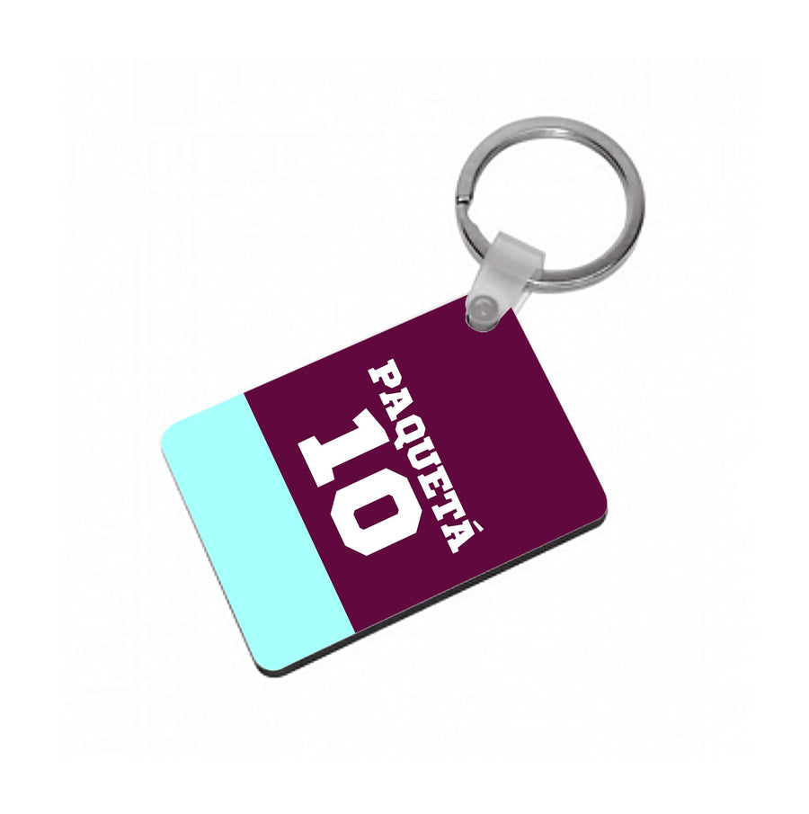 Claret And Light Blue Keyring