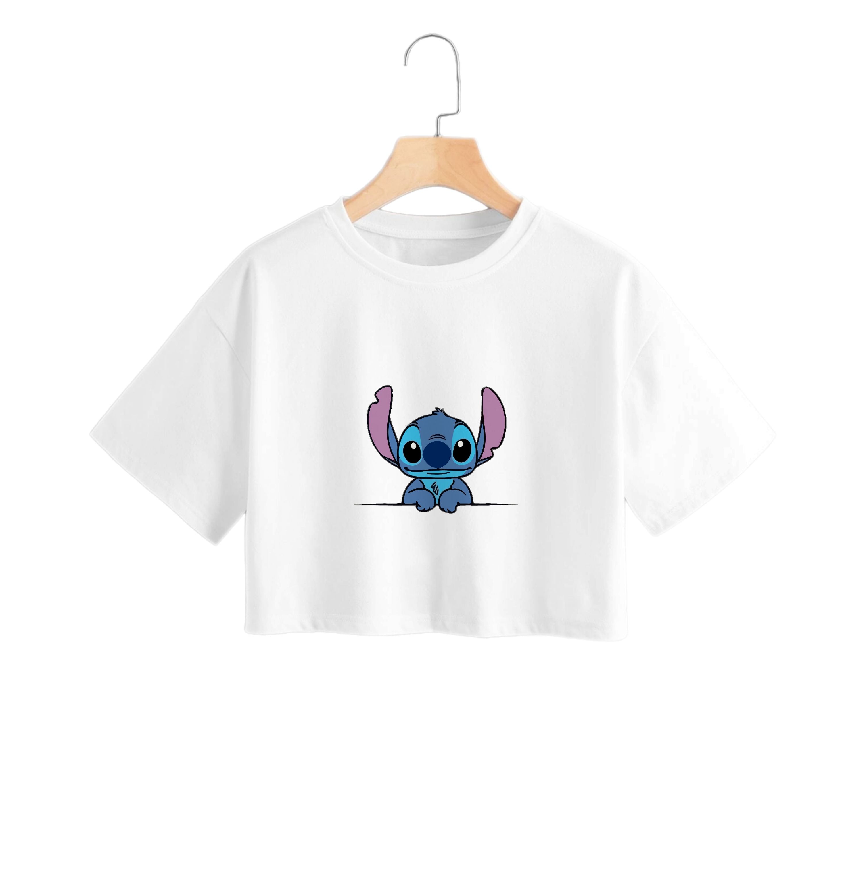 Alien Blue Leaning Crop Top