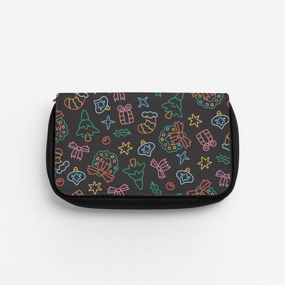 Neon Christmas Icons Pattern I Pencil Case