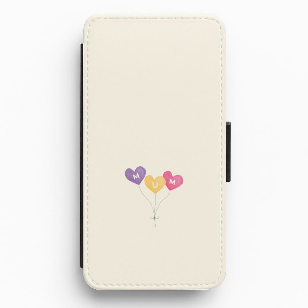 Mum Watercolour Balloons Flip / Wallet Phone Case