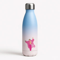 Harry Pink Coat  Blue Water Bottle