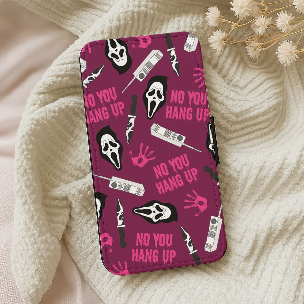 Scary Movie Props Patterm Leather Phone Case