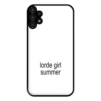Lorde Girl Summer Galaxy A13 Case