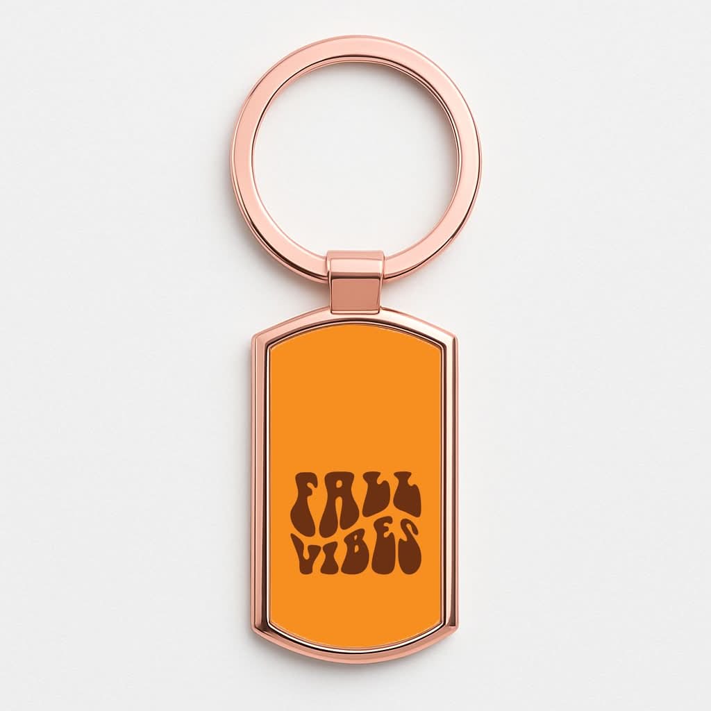 Fall Vibes Rose Gold Keyring