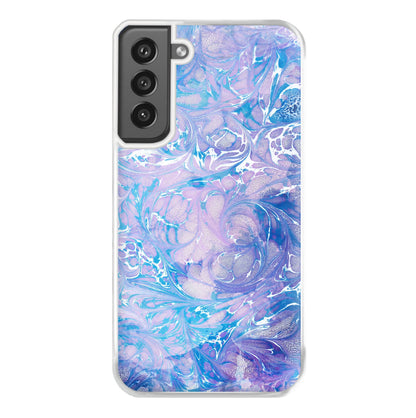 Sea Blue Swirly Marble Phone Case