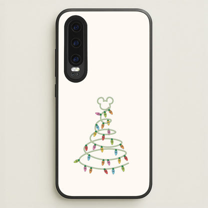Cartoon Mouse Christmas Tree Lights Huawei P30 Case