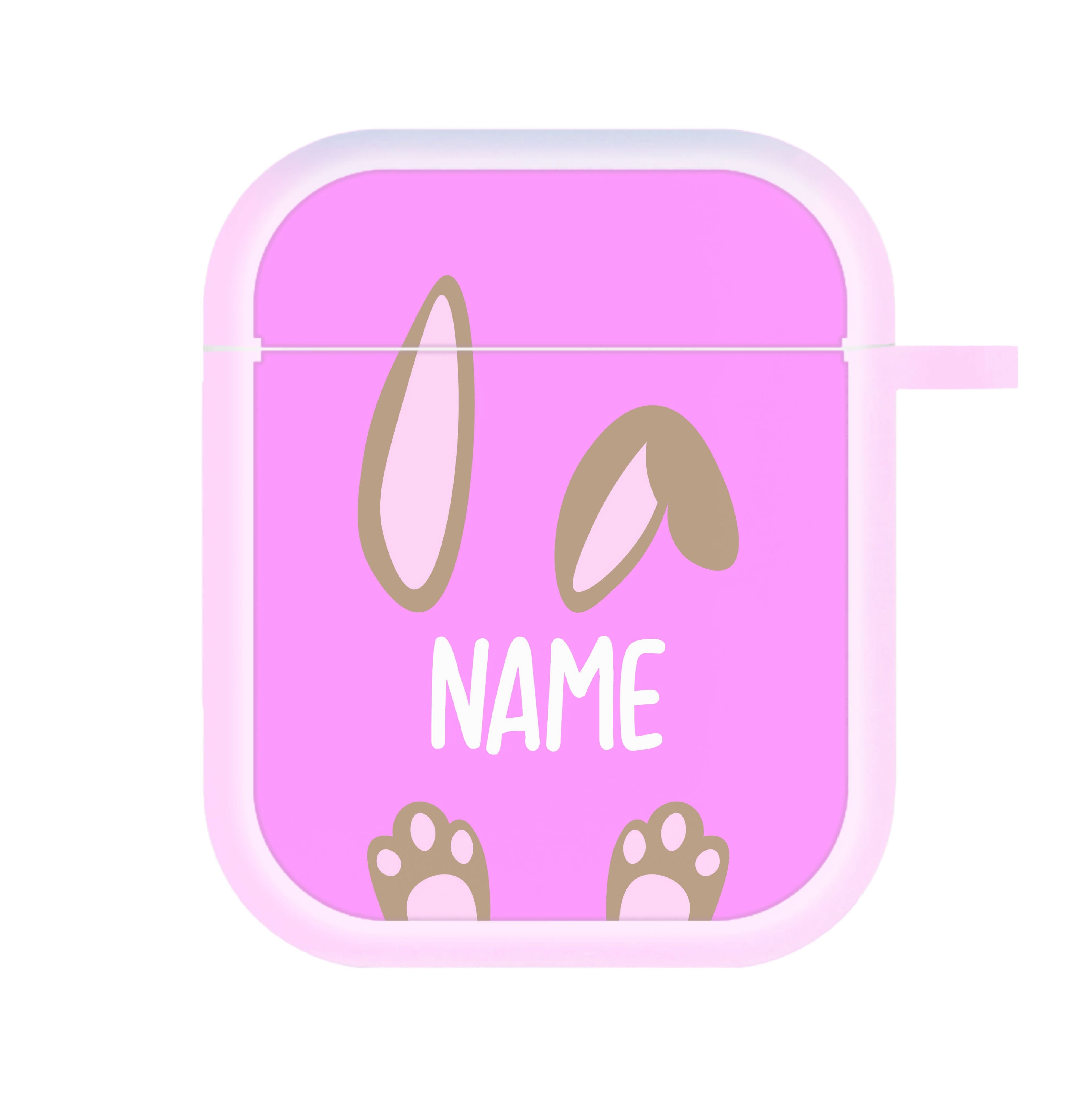 Brown Bunny Personalised AirPods Case