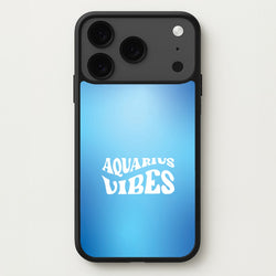 Aquarius Vibes Gradient Zodiac iPhone 17 Pro Case
