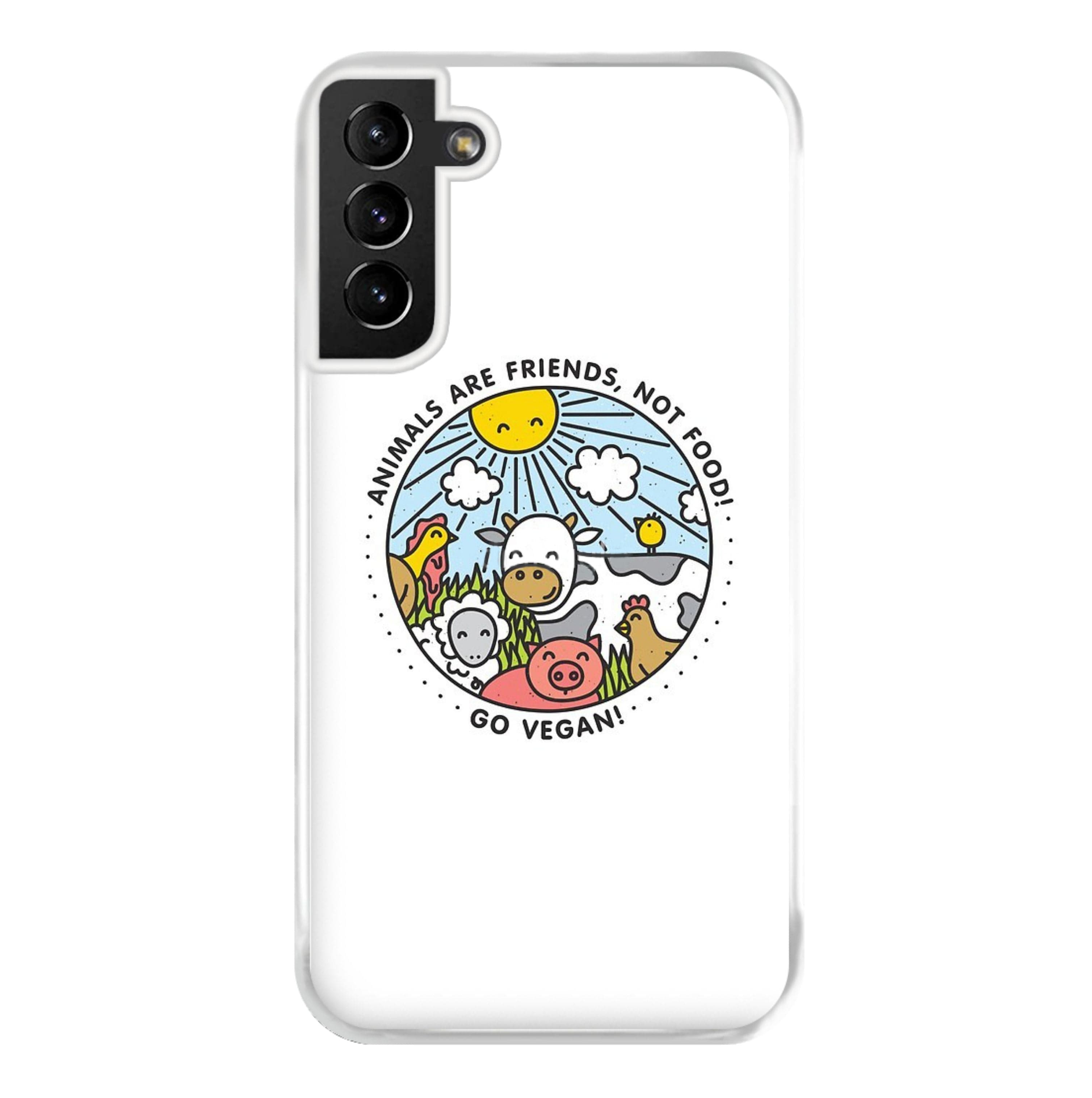 Animals Are Friends, Not Food - Vegan Phone Case