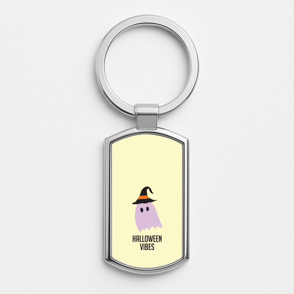 Purple Ghost Halloween Vibes Luxury Keyring