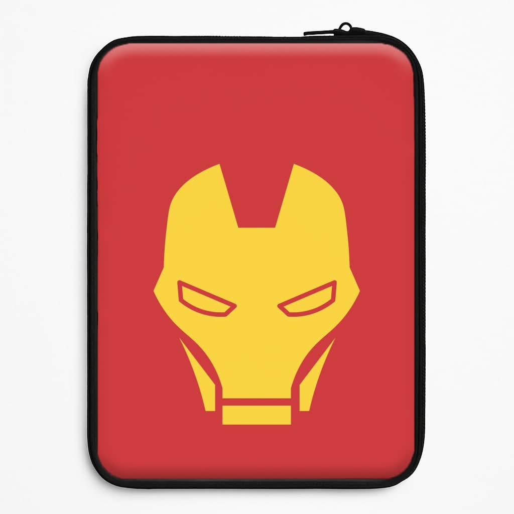 Red Robot Super Hero Face Laptop Sleeve