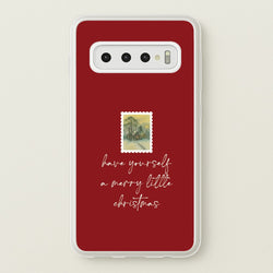 A Merry Little Christmas Stamp Galaxy S10 Plus Case