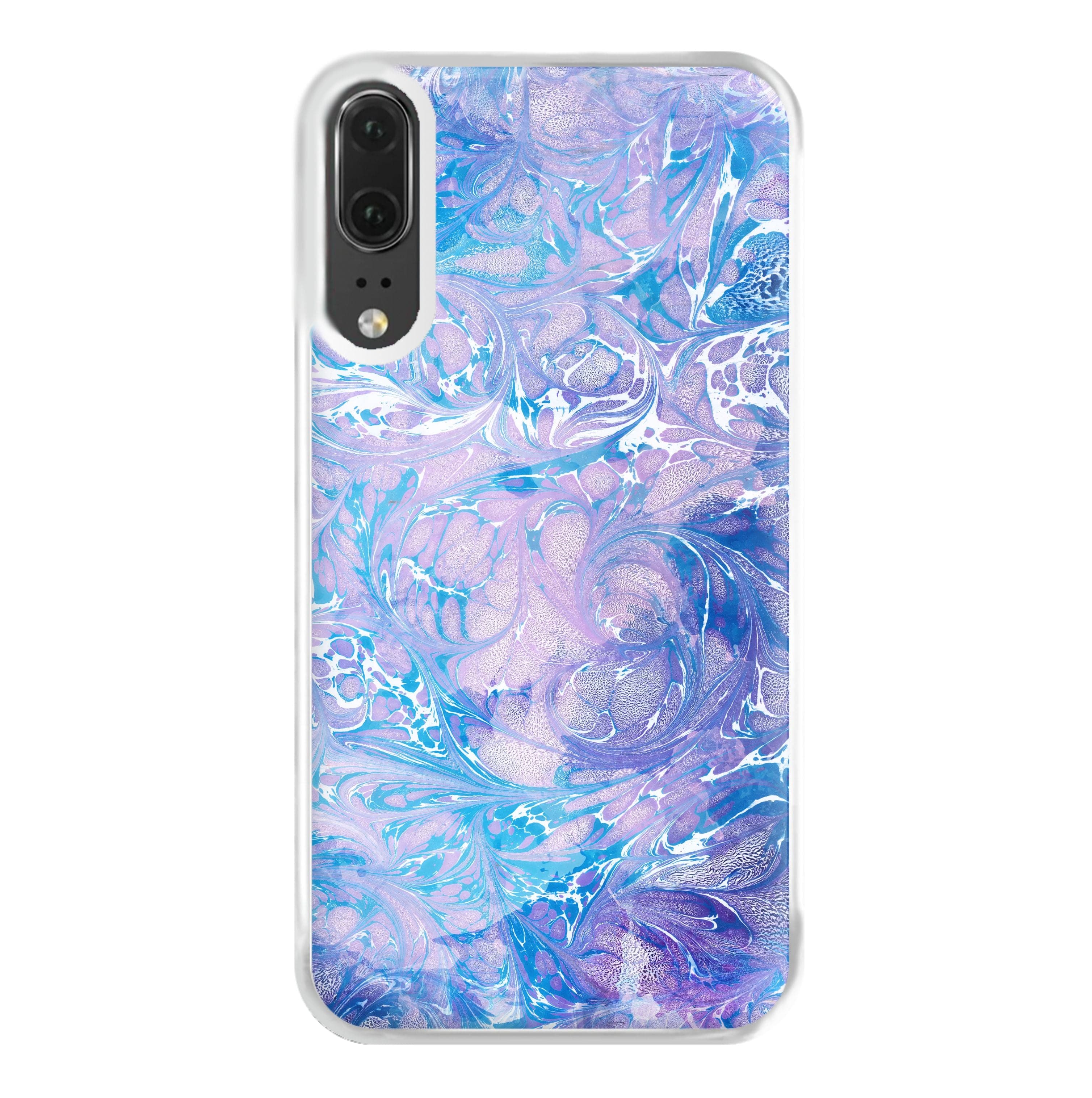 Sea Blue Swirly Marble Phone Case