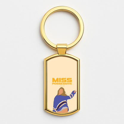 Miss Possessive 25 Gold Keyring