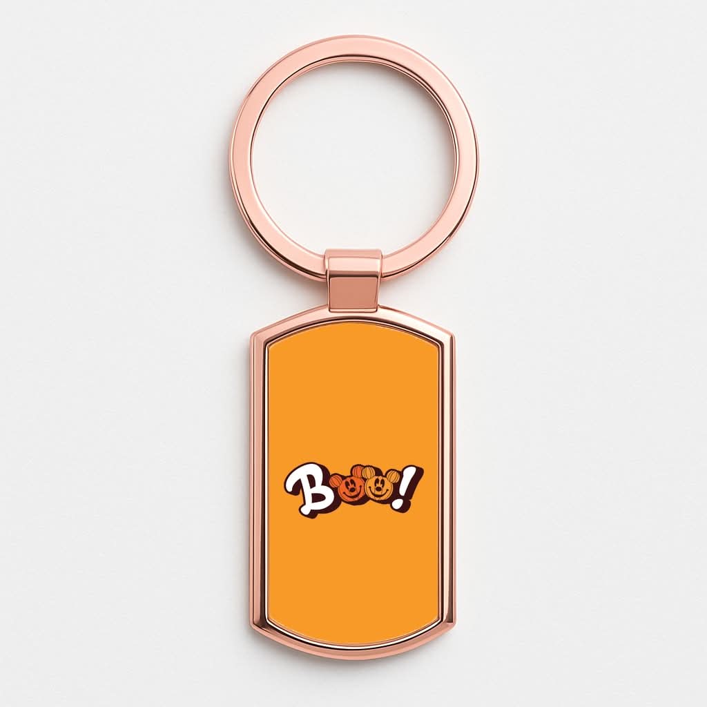 Pumkin Mouse Boo Rose Gold Keyring