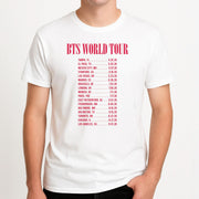 K-Pop Band World Tour List 2026 T-Shirt 4