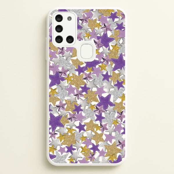 Mauve Stars Collage  Galaxy A21s Case