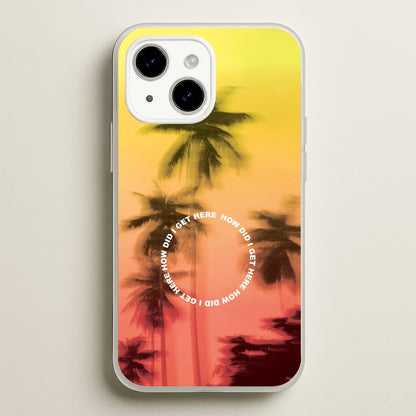 Palm Trees Circle iPhone 14 Plus Case