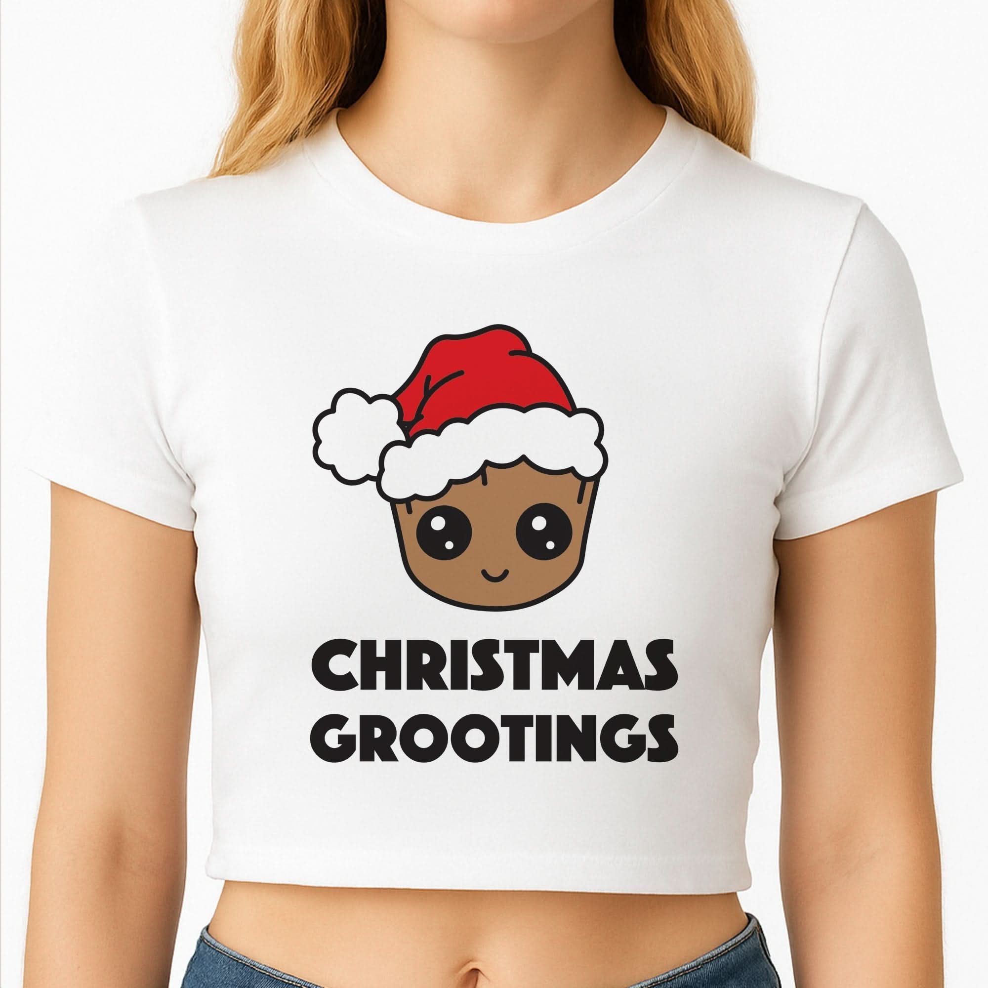 Christmas Grootings  Crop Top