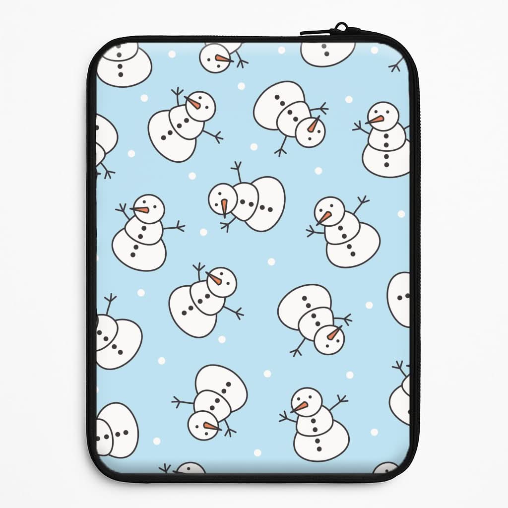 Cartoon Snowmen Pattern Laptop Sleeve