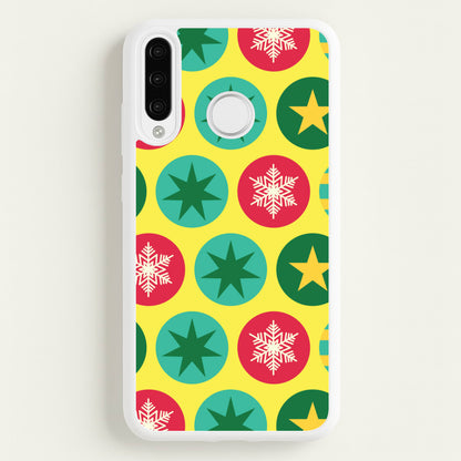 Colourful Abstract Baubles Christmas Pattern Huawei P30 Lite Case