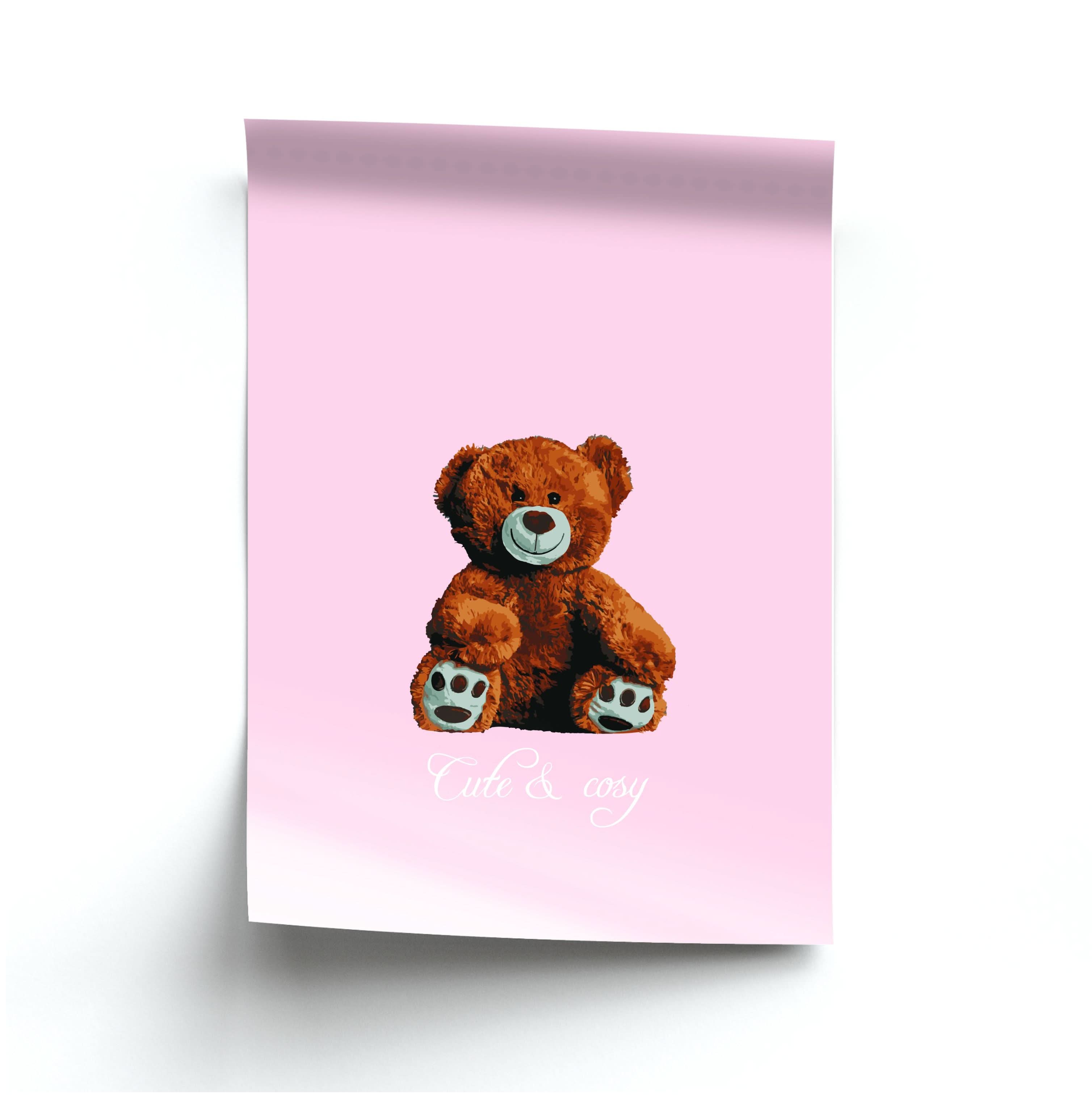 Cute And Cosy Teddy Bear Poster