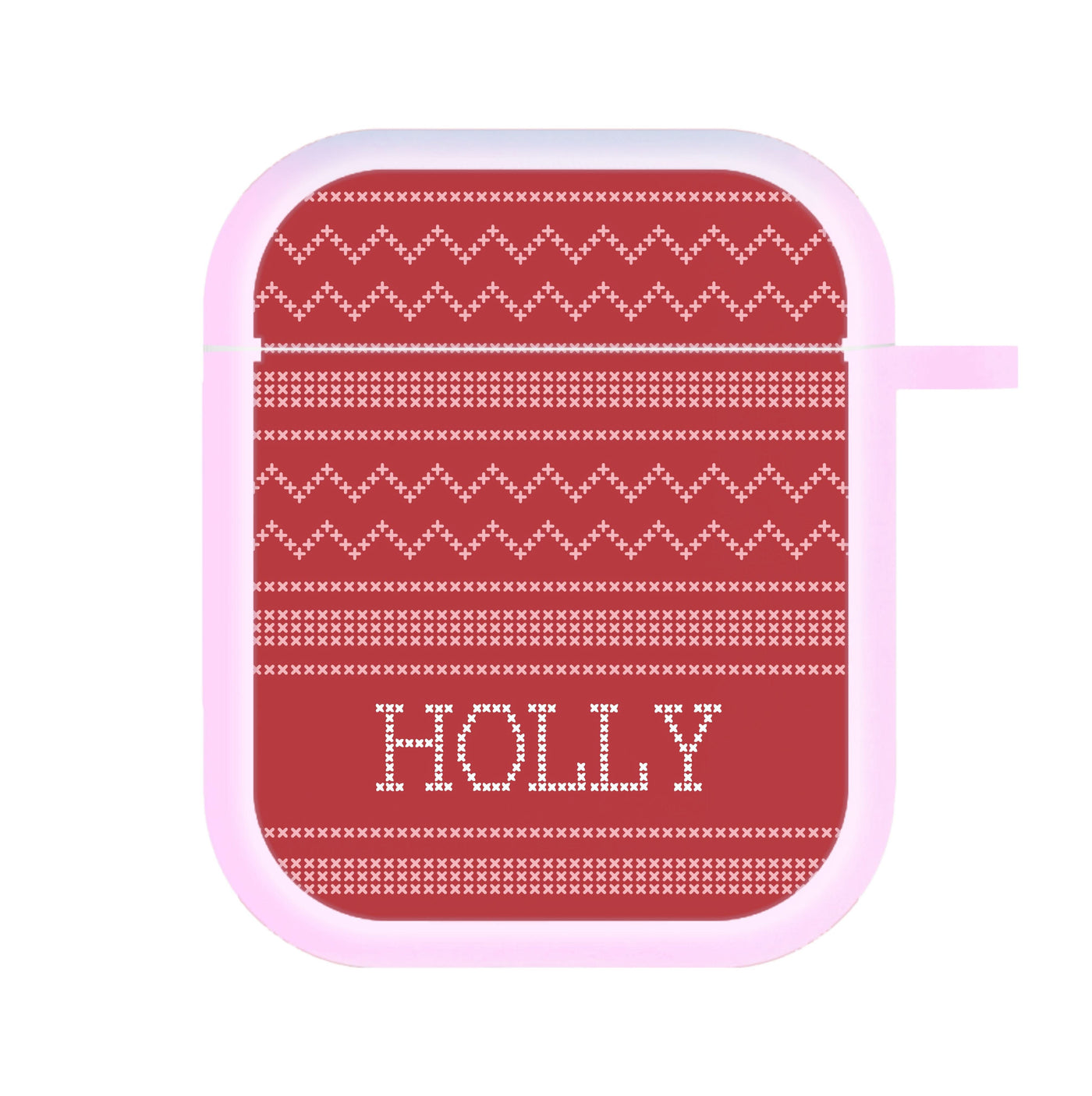 Personalised Christmas Jumper Red AirPods Case