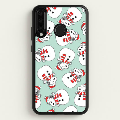 Cartoon Beagle Snowman Pattern Huawei P30 Lite Case