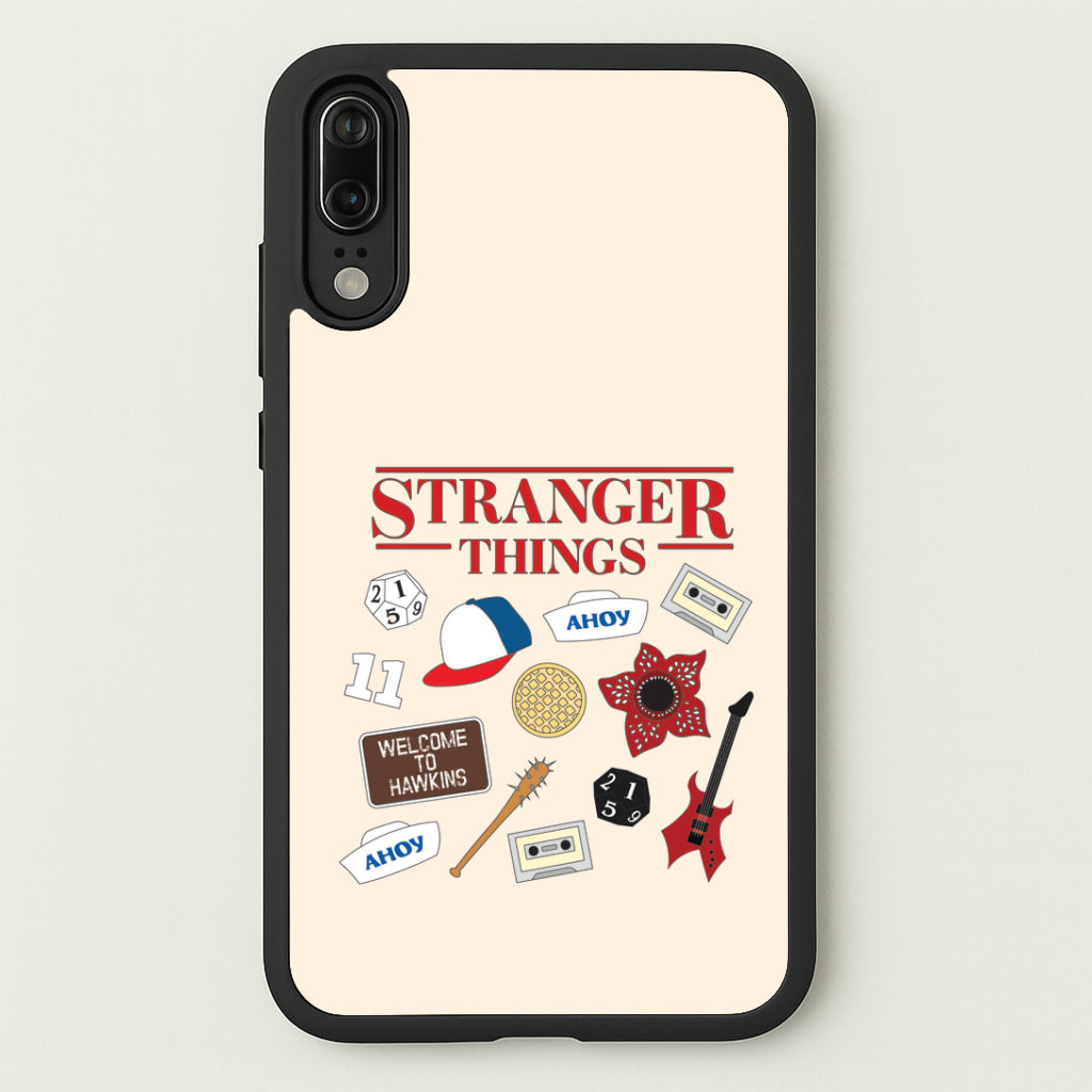 Stranger Things Cartoon Icons Huawei P20 Case