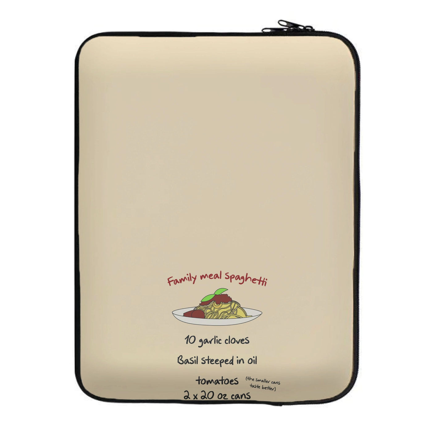 Family Meal Spaghetti Laptop Sleeve