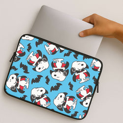 Cartoon Beagle Vampire And Bats Pattern MacBook Cover