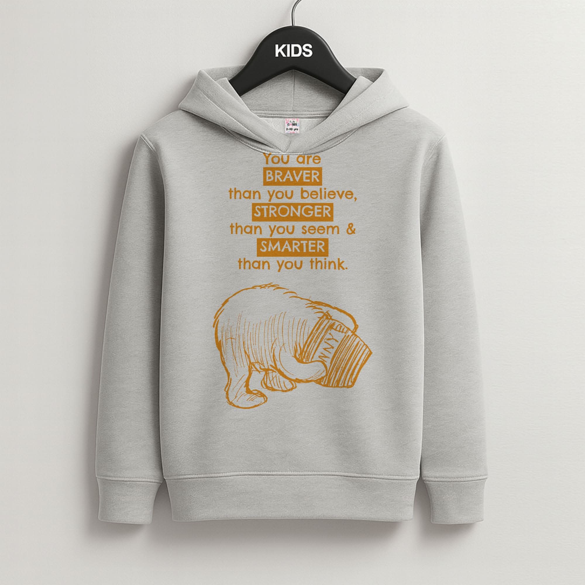 You Are Braver Grey Kids Hoodie